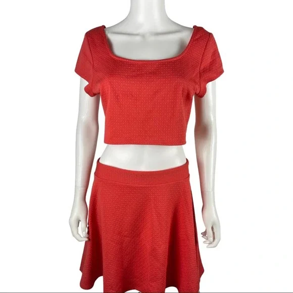 NWT Trixxi Junior Two Piece Coral Mini Dress 13 - Picture 3 of 13